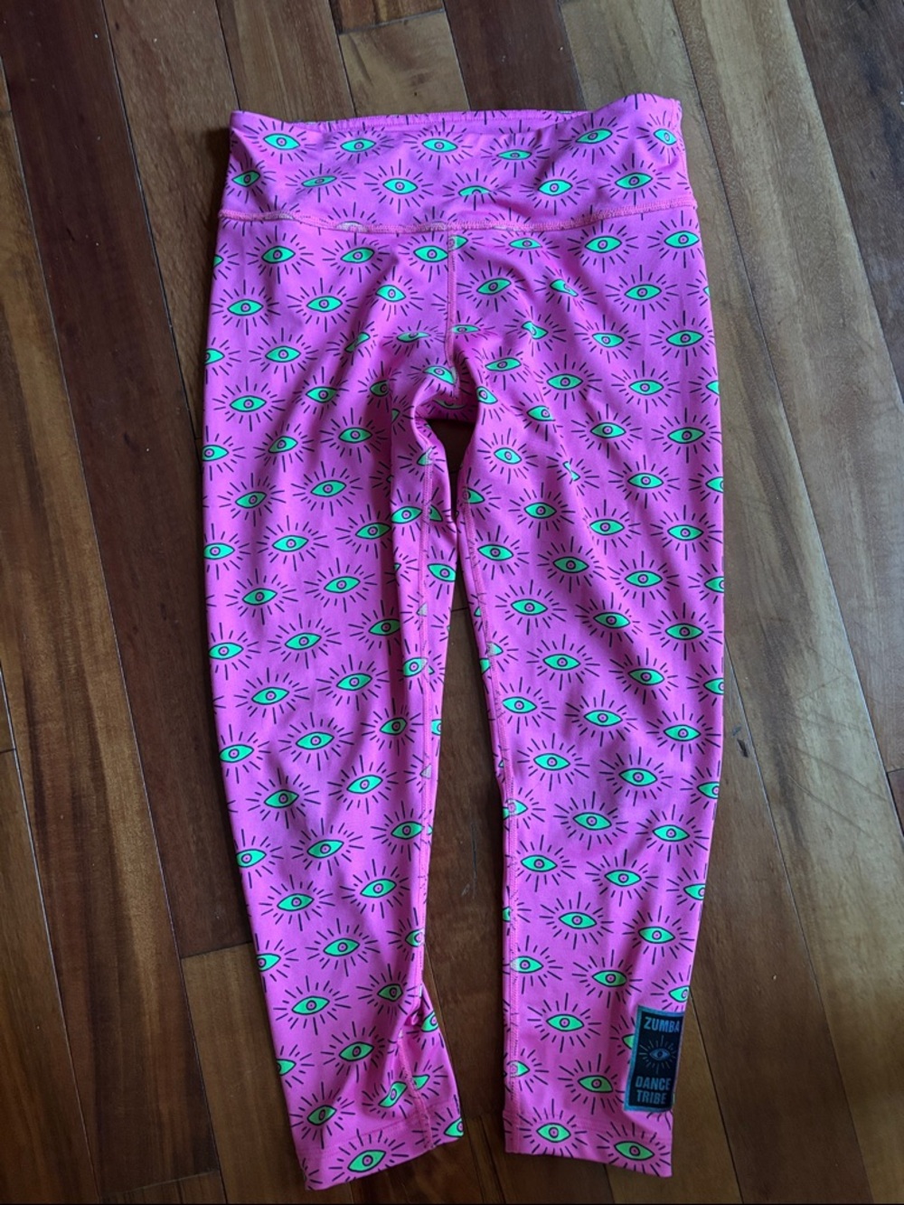 Zumba Pink Eye-Print Active Leggingsw